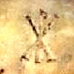 Chi-Rho Symbol on Catacomb Wall