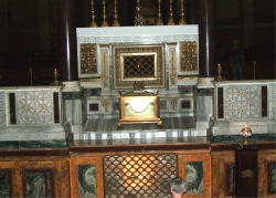 The Altar Over Paul's Grave In Rome Today